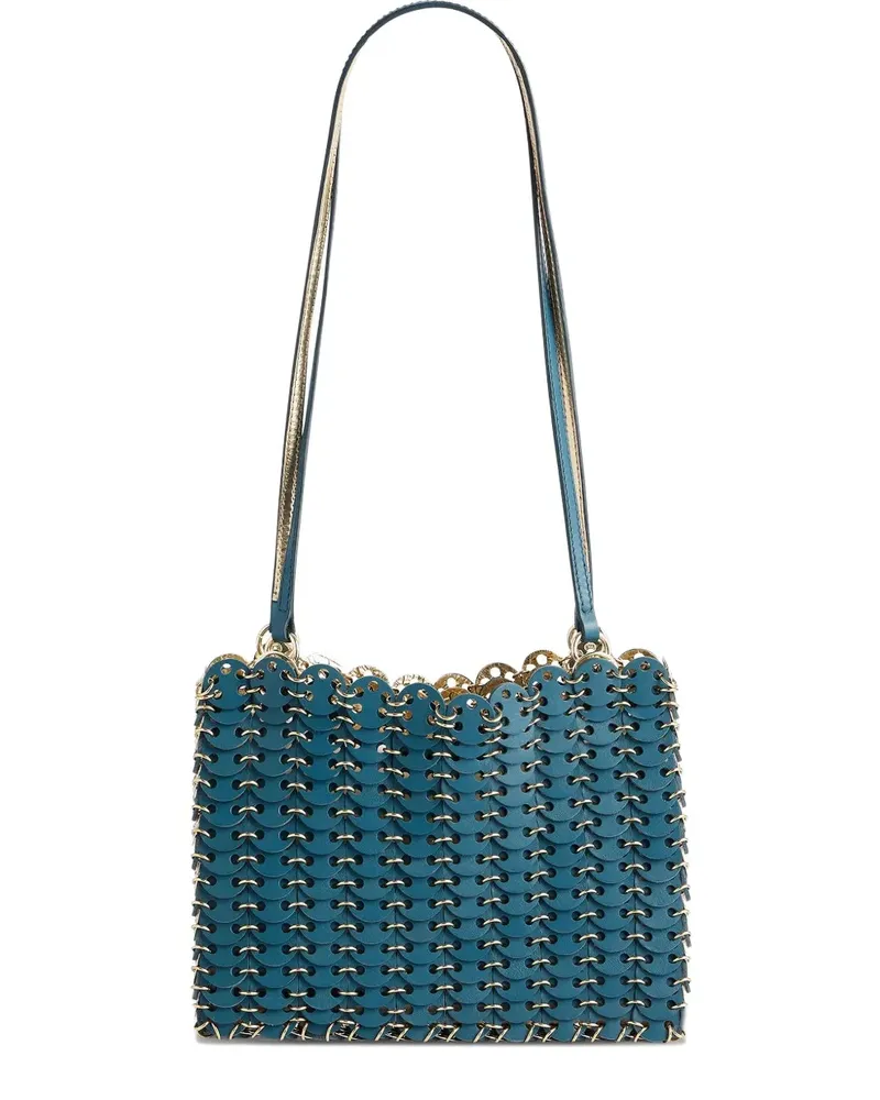 Paco Rabanne Schultertasche aus Leder - Blau Blau