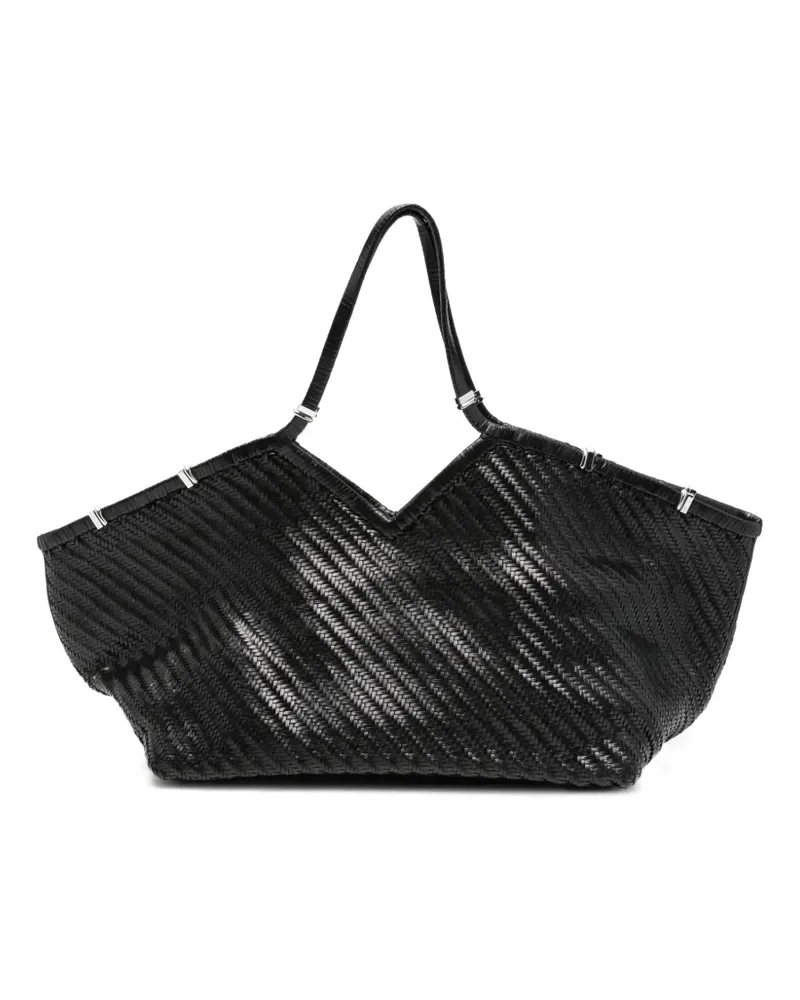 Benedetta Bruzziches Gewebte Schultertasche - Schwarz Schwarz