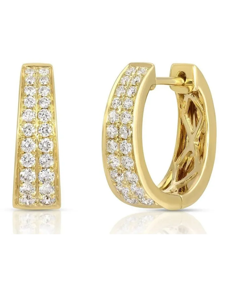 ANITA KO 18kt Meryl Gelbgoldcreolen mit Diamanten Gold