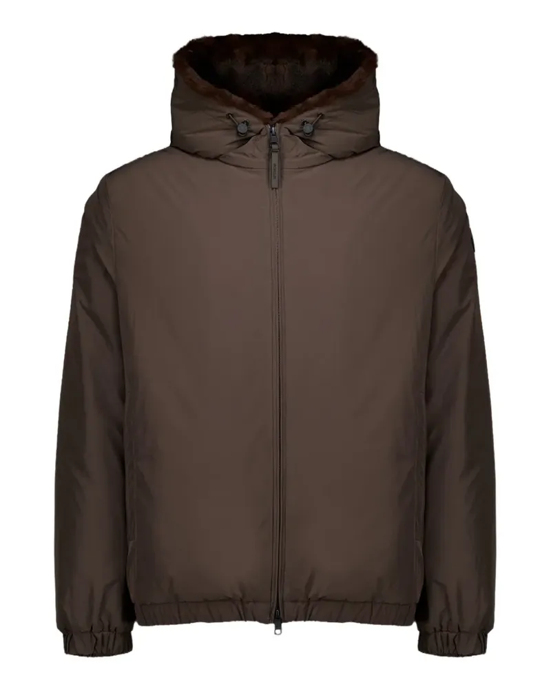 Moncler Zambood hooded short down jacket - Braun Braun