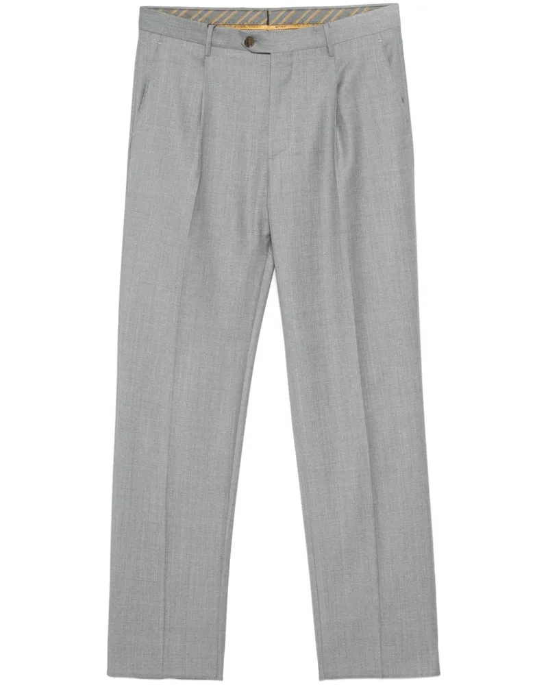 Etro Plissierte Tapered-Hose - Grau Grau