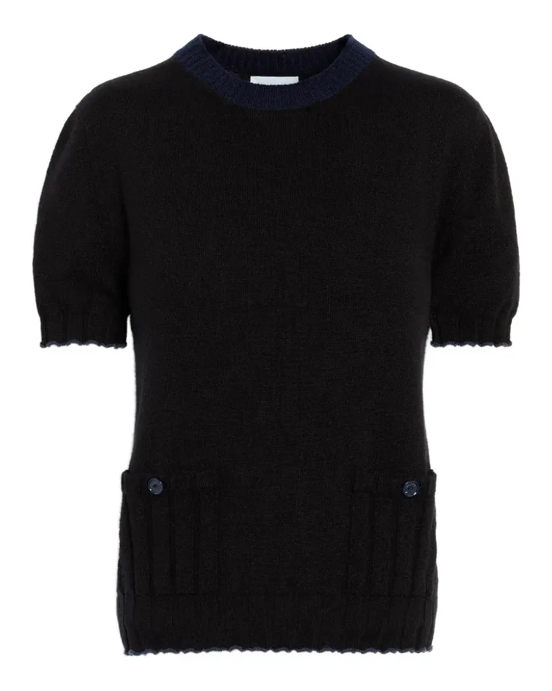 Barrie Geripptes Oberteil - Schwarz Schwarz