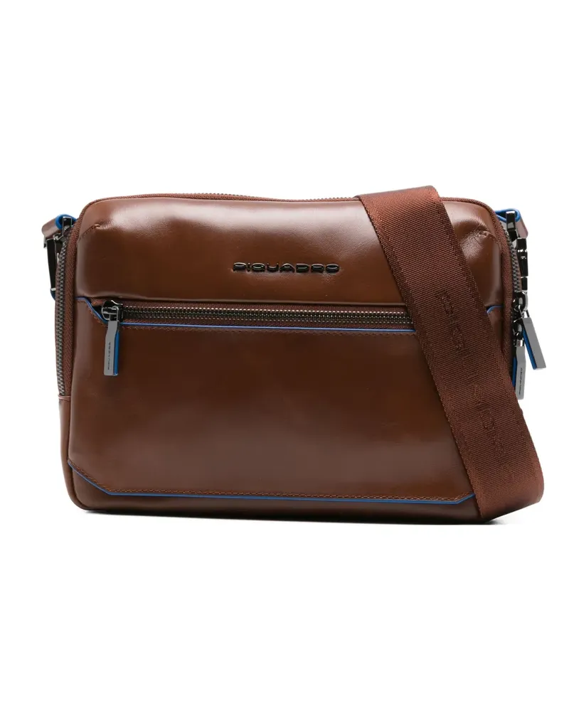 Piquadro Schultertasche mit Reißverschluss - Braun Braun