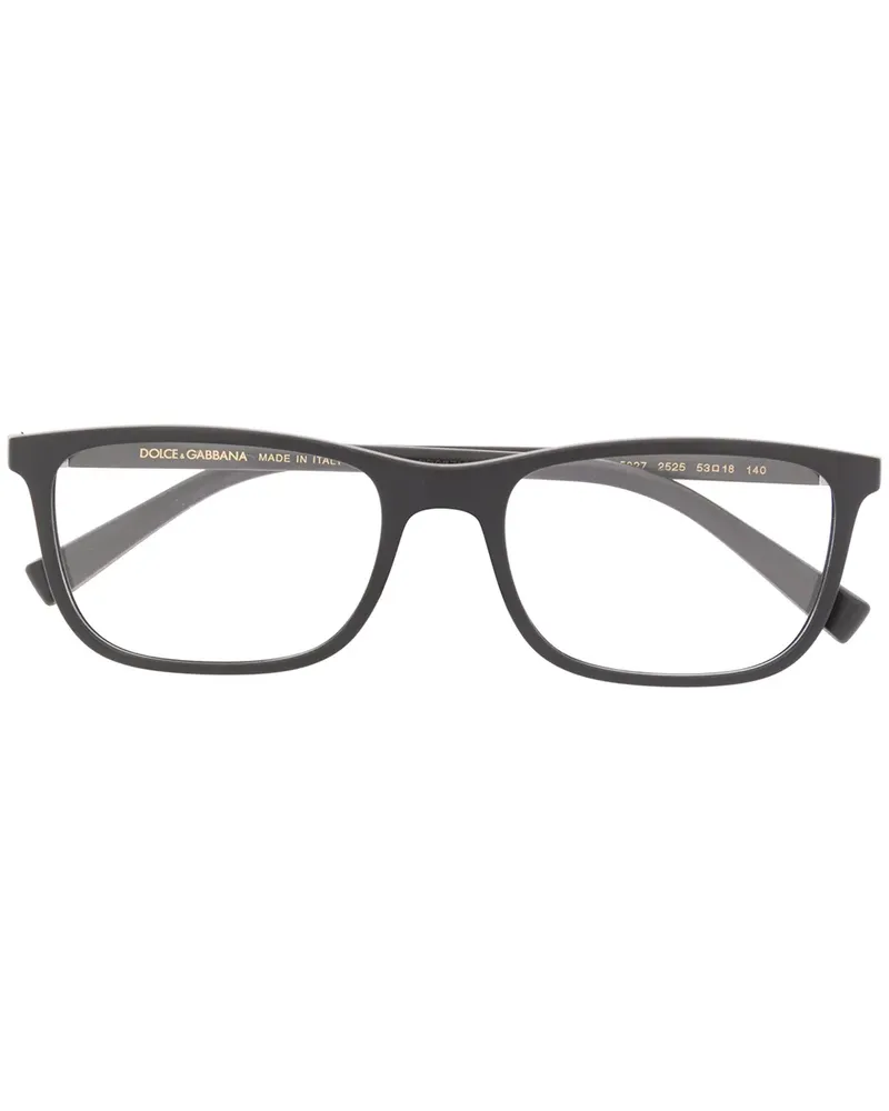 Dolce & Gabbana Brille mit eckigem Gestell - Schwarz Schwarz