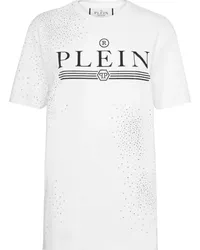 Philipp Plein T-Shirt mit Kristallen Weiß