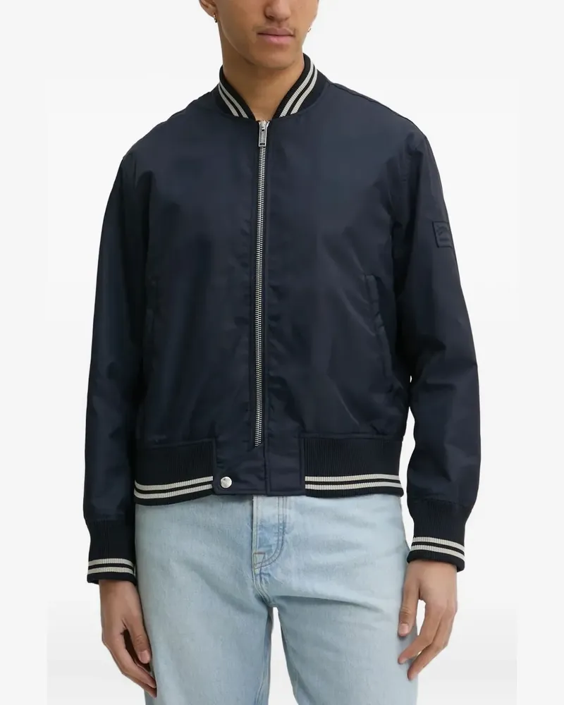 Iceberg Bomberjacke mit gerippten Details - Blau Blau