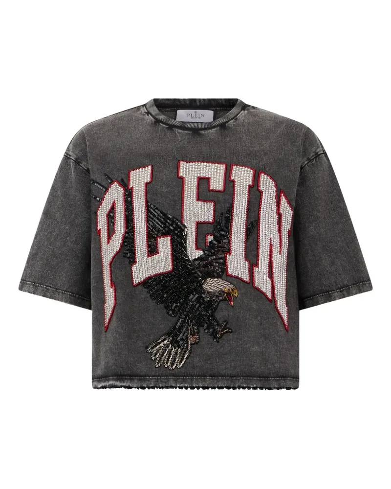Philipp Plein T-Shirt mit Adler-Print - Grau Grau