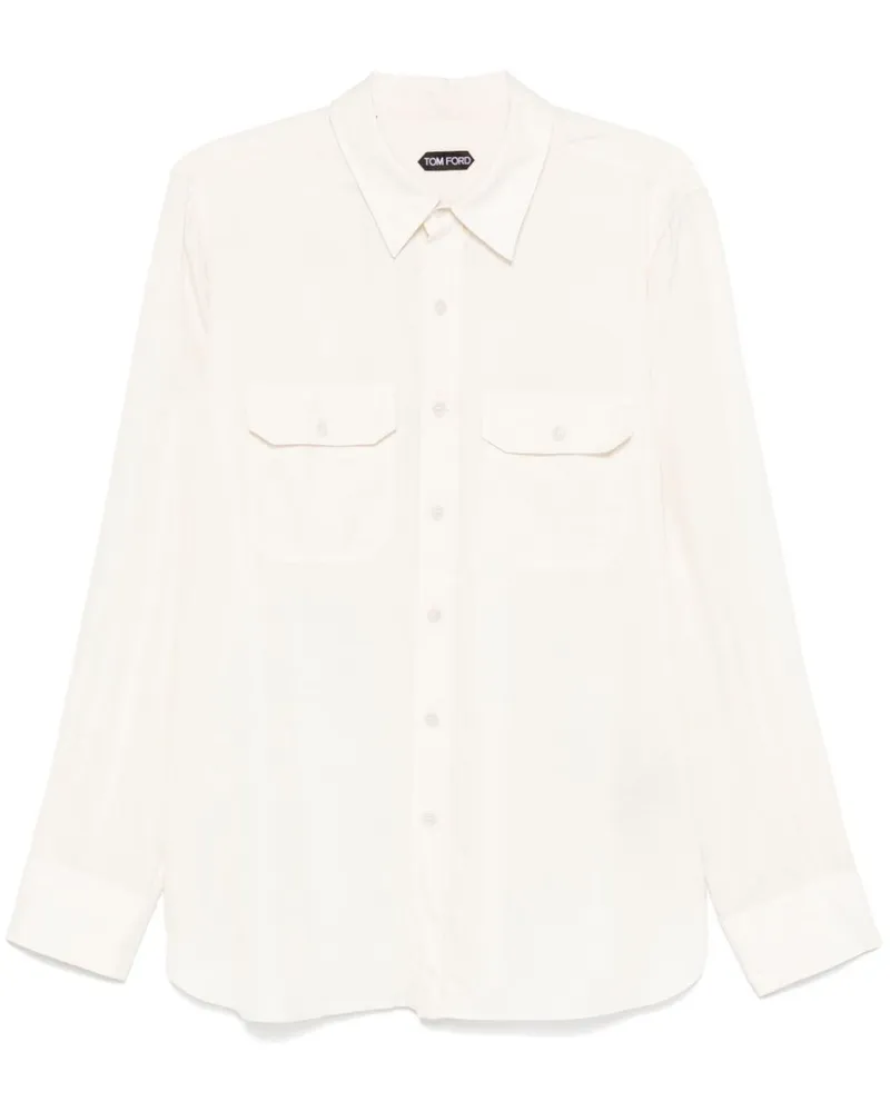 Tom Ford Klassisches Twill-Hemd - Nude Nude