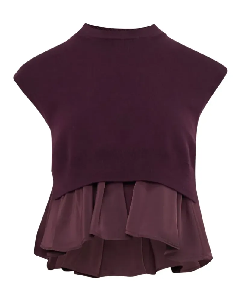 3.1 phillip lim pleated-peplum sweater - Rot Rot