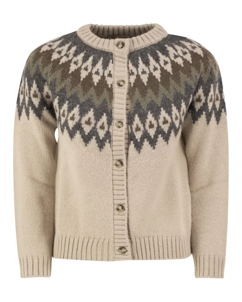 Max Mara Targa jacquard cardigan - Nude Nude
