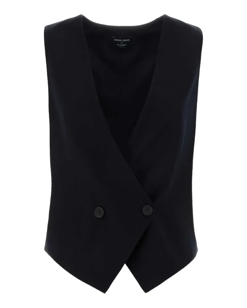 Giorgio Armani x Alanui double-breasted waistcoat - Blau Blau