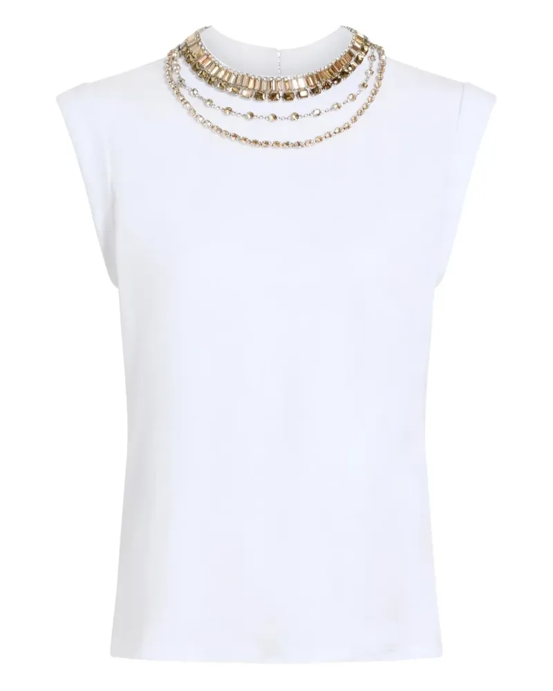 Cinq à Sept Bella embellished T-shirt - Weiß Weiß