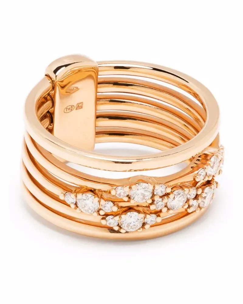 TIRISI 18kt Rotgoldring mit Diamanten - Rosa Rosa