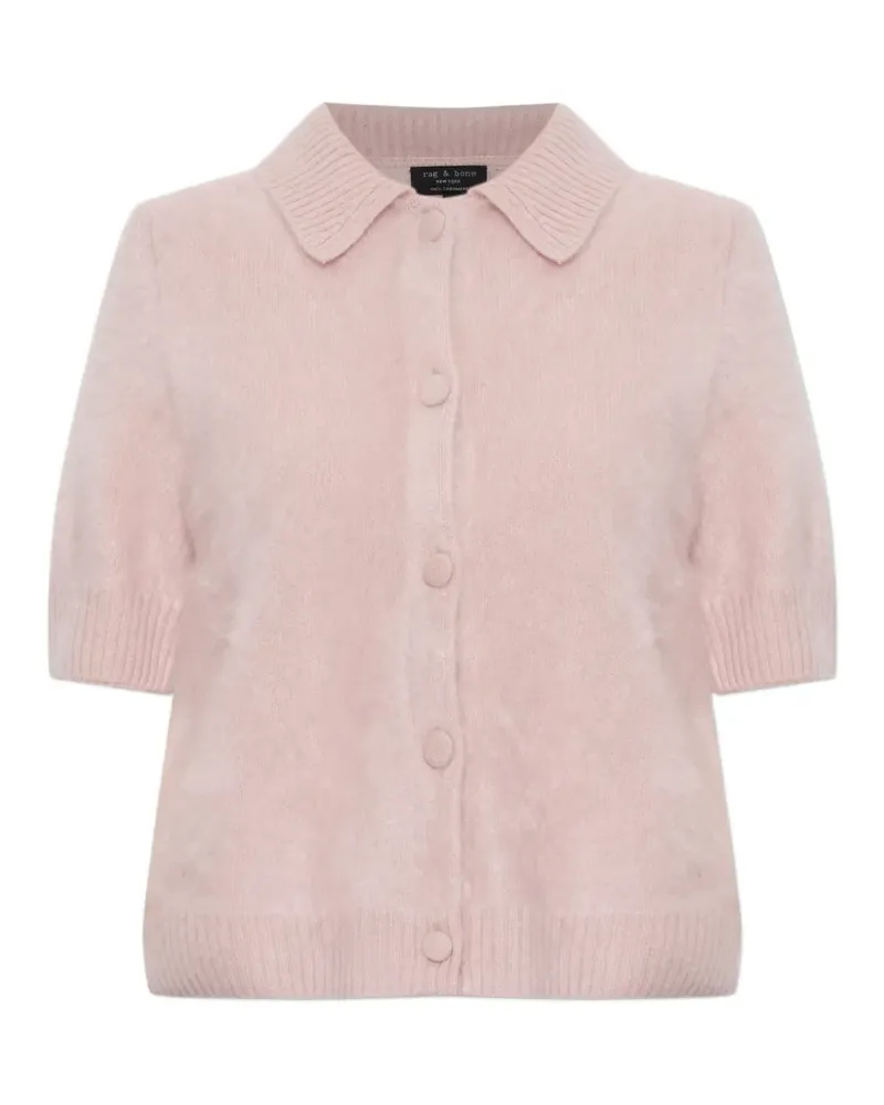 Rag & Bone Jada short-sleeve cashmere shirt - Rosa Rosa
