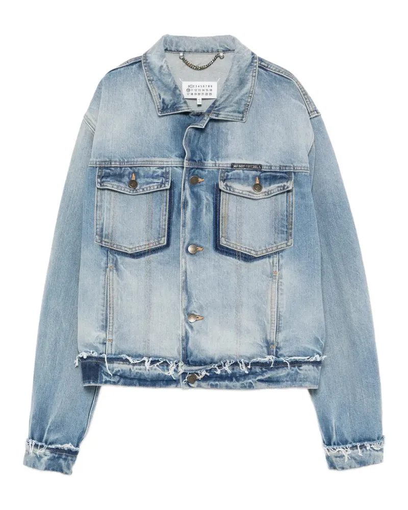 Maison Margiela frayed-hem denim jacket - Blau Blau