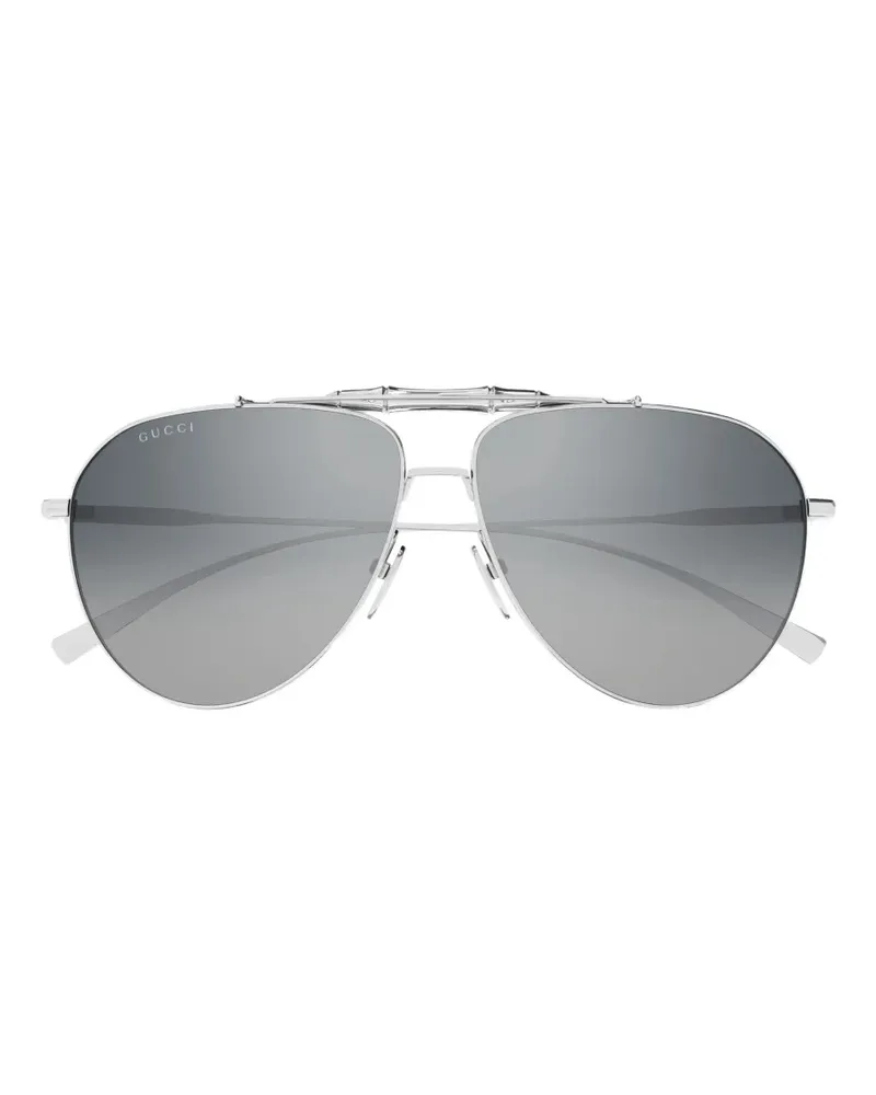Gucci pilot sunglasses - Silber Silber