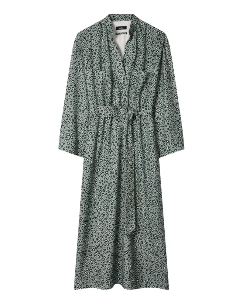 Paul Smith animal-print belted dress - Blau Blau