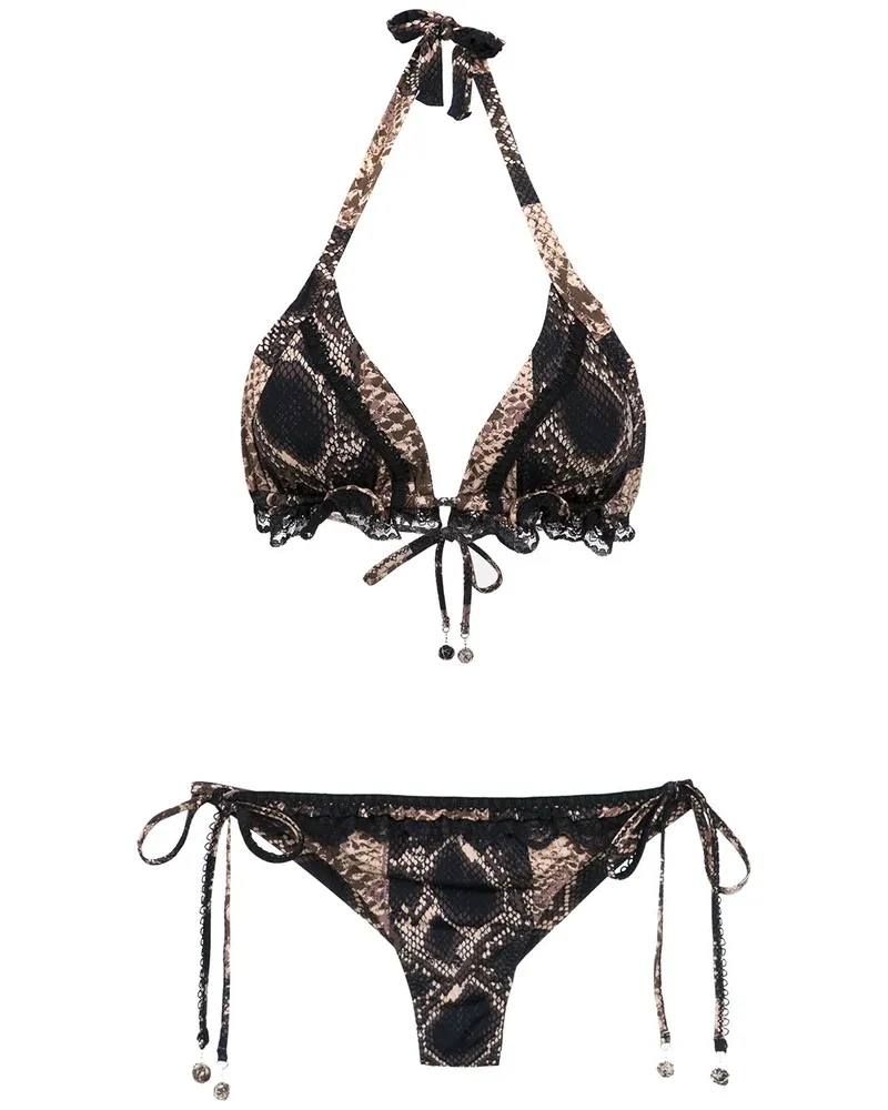 Amir Slama Bikini mit Spitze - Schwarz Schwarz