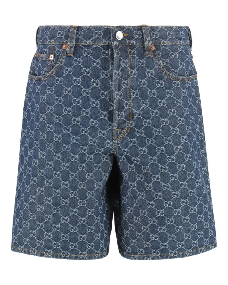 Gucci Jeans-Shorts mit Monogramm - Blau Blau
