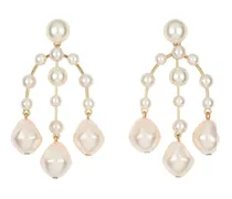 Chandelier-Ohrringe mit Perlen