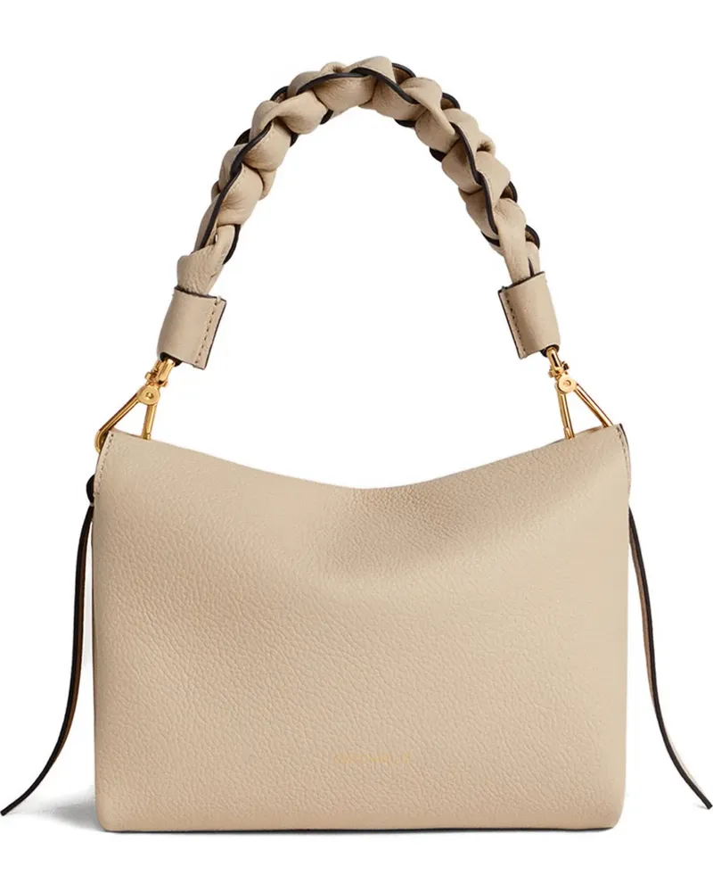 Coccinelle Kleine Boheme Schultertasche mit Flechtriemen - Nude Nude