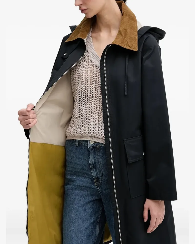 Barbour Maia Kapuzenmantel mit Cordkragen - Blau Blau