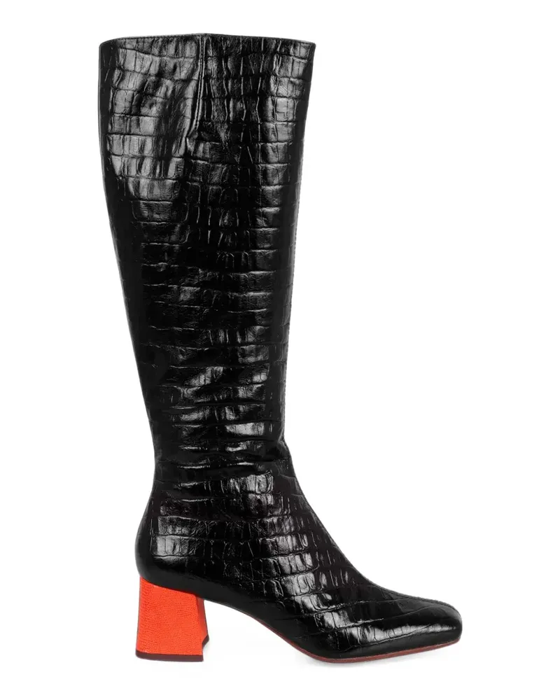 Chie Mihara Voala croc-effect leather boots - Schwarz Schwarz