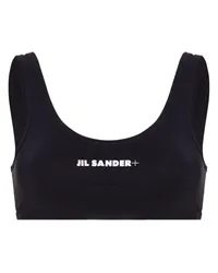 Jil Sander Bikinioberteil mit Logo-Print Blau