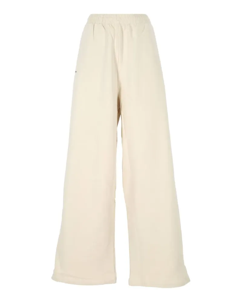 PANGAIA elasticated-waistband logo-print trousers - Nude Nude
