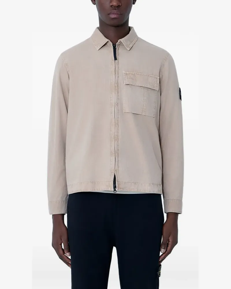 Stone Island Hemdjacke mit Tasche - Nude Nude