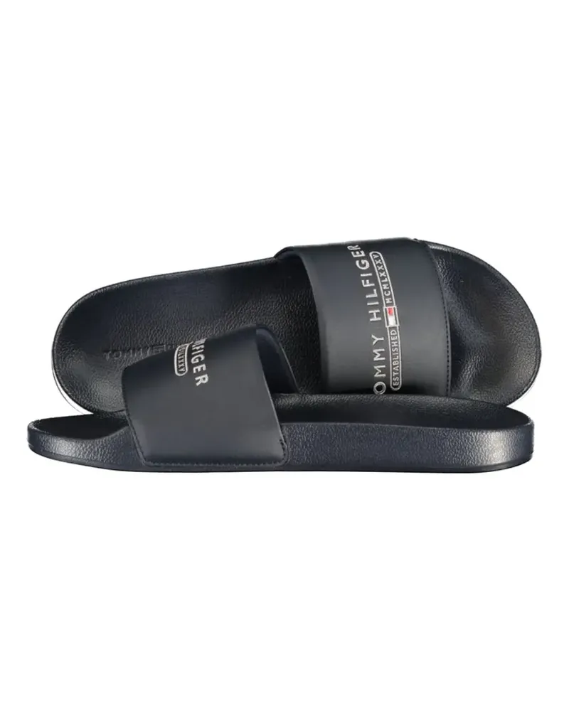 Tommy Hilfiger logo-print slides - Blau Blau