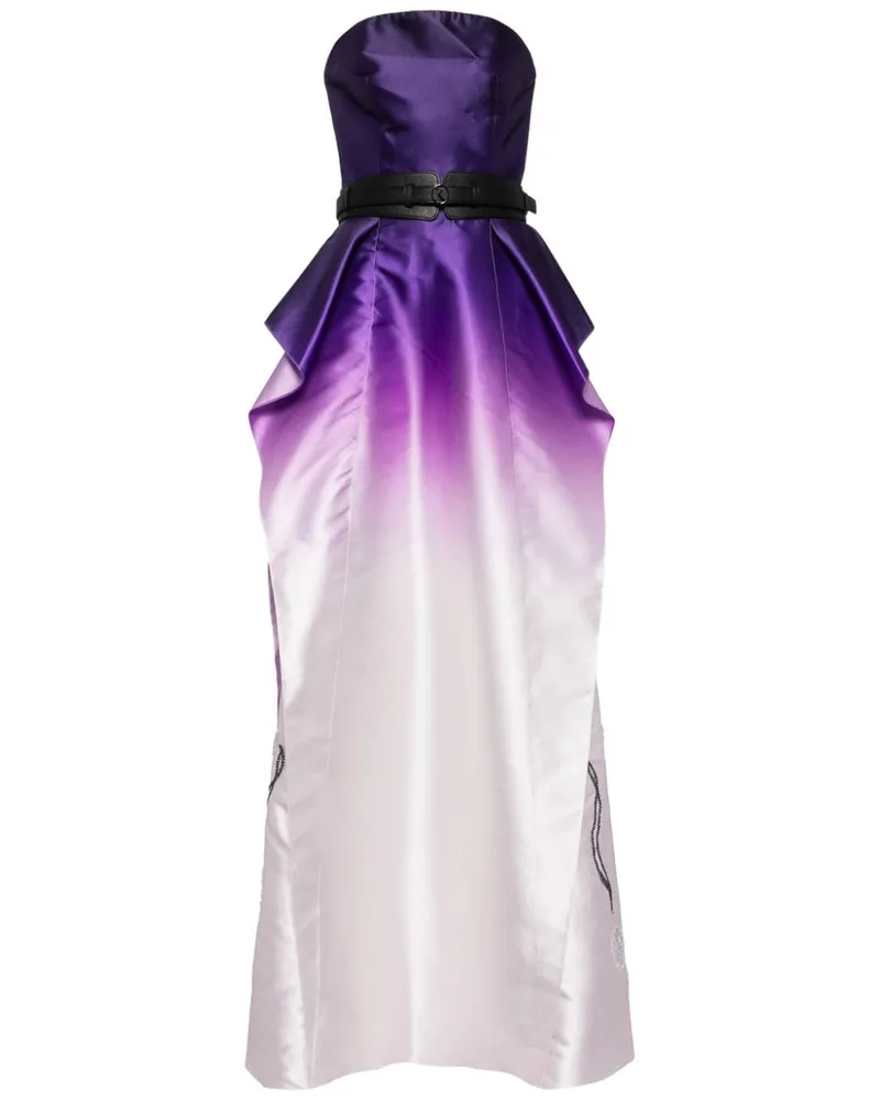 Saiid Kobeisy Ärmelloses Taft-Kleid mit Farbverlauf - Violett Violett