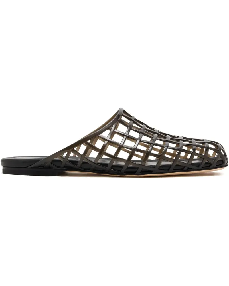 Vince Barcelona lattice-detail mules - Schwarz Schwarz