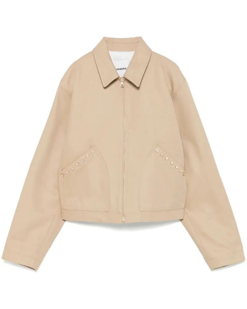 Sandro Hemdjacke im Cropped-Design - Braun Braun