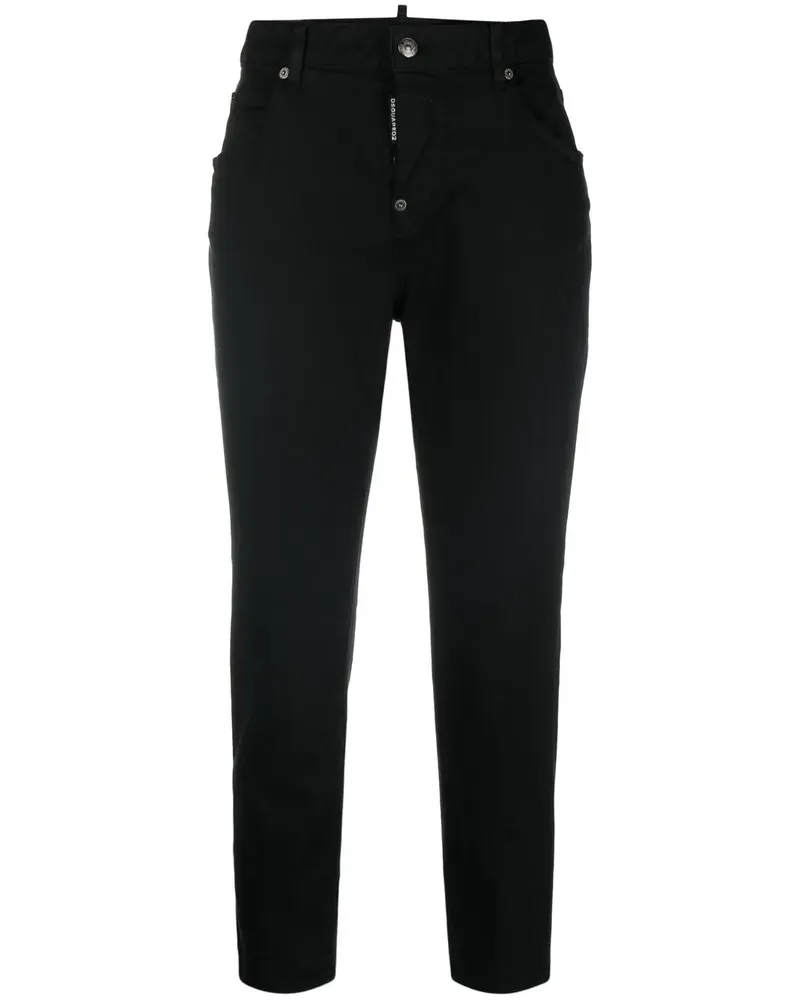 Dsquared2 Halbhohe Cropped-Jeans - Schwarz Schwarz