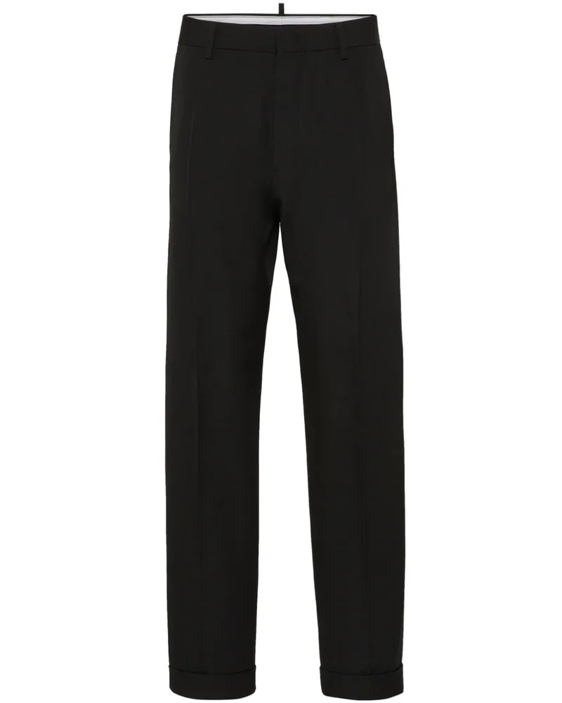 Dsquared2 Klassische Straight-Leg-Hose - Schwarz Schwarz