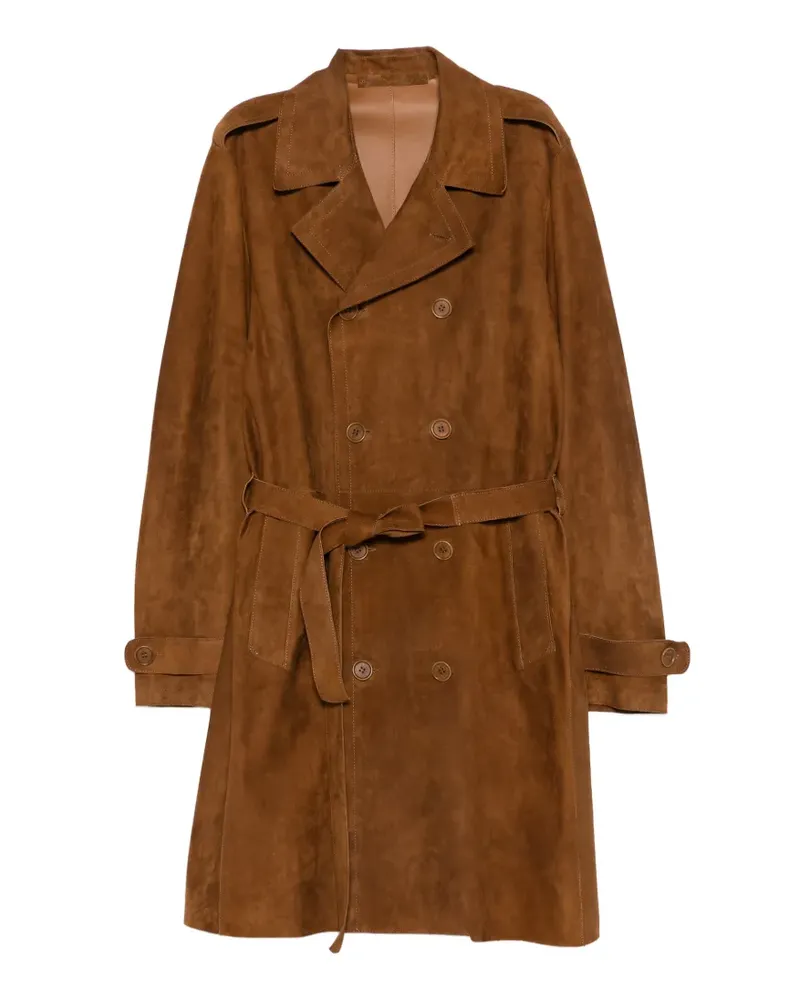 Salvatore Santoro belted double-breasted coat - Braun Braun