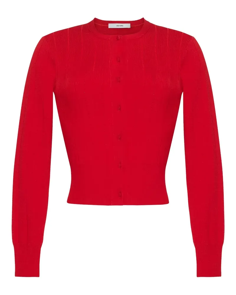 Adam Lippes Cardigan mit rundem Ausschnitt - Rot Rot