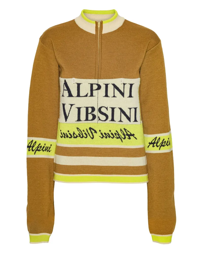 Henrik Vibskov Pullover mit kurzem Reißverschluss - Braun Braun