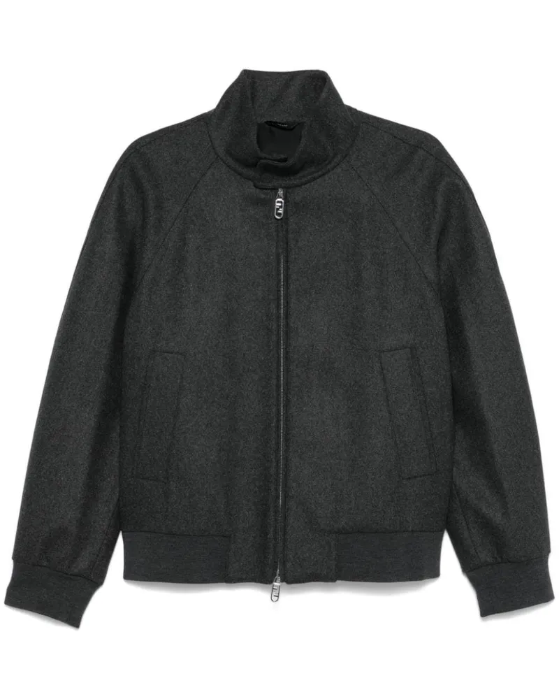 Fendi Bomberjacke aus Filz - Grau Grau