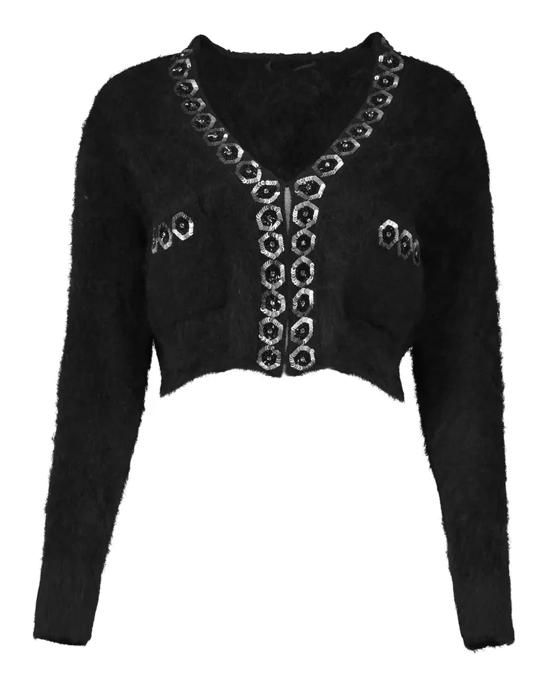 Alberta Ferretti embellished chain cardigan - Schwarz Schwarz