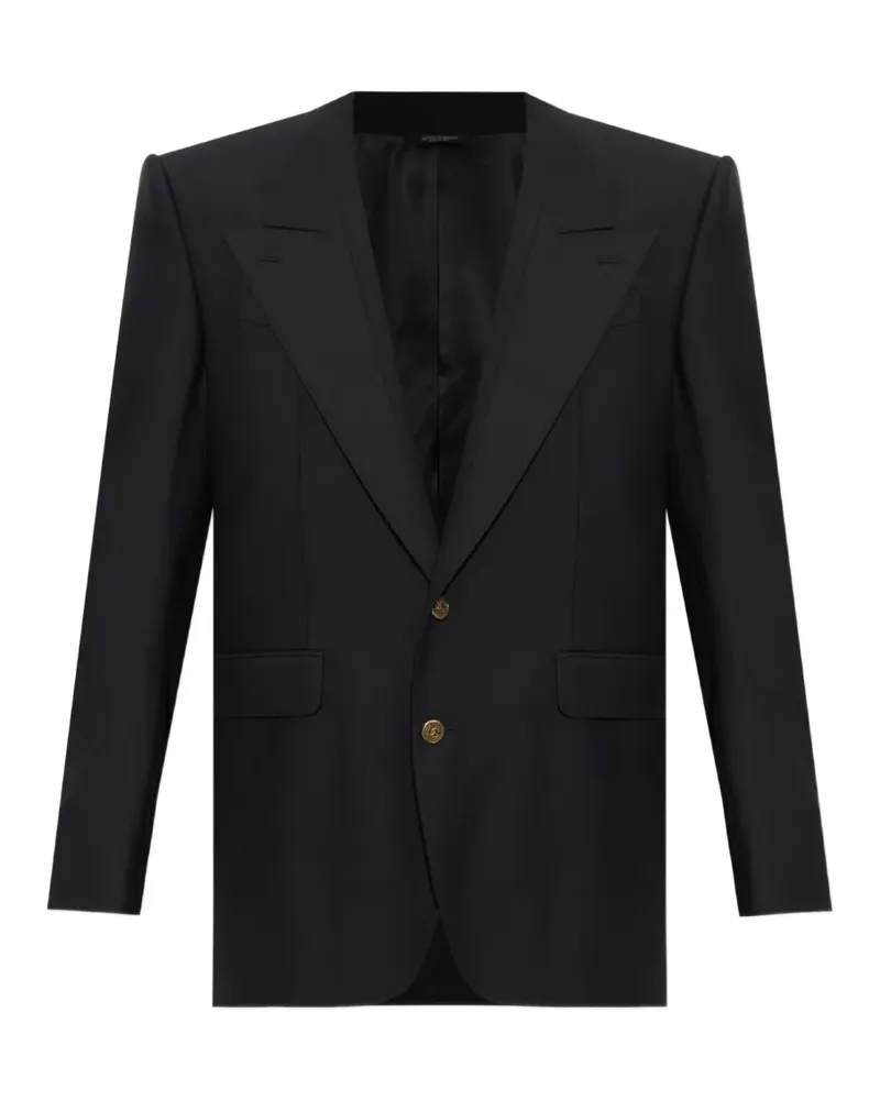 Dolce & Gabbana peak-lapels single-vent blazer - Schwarz Schwarz
