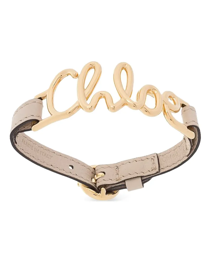 Chloé Armreif mit Logo-Schriftzug - Gold Gold