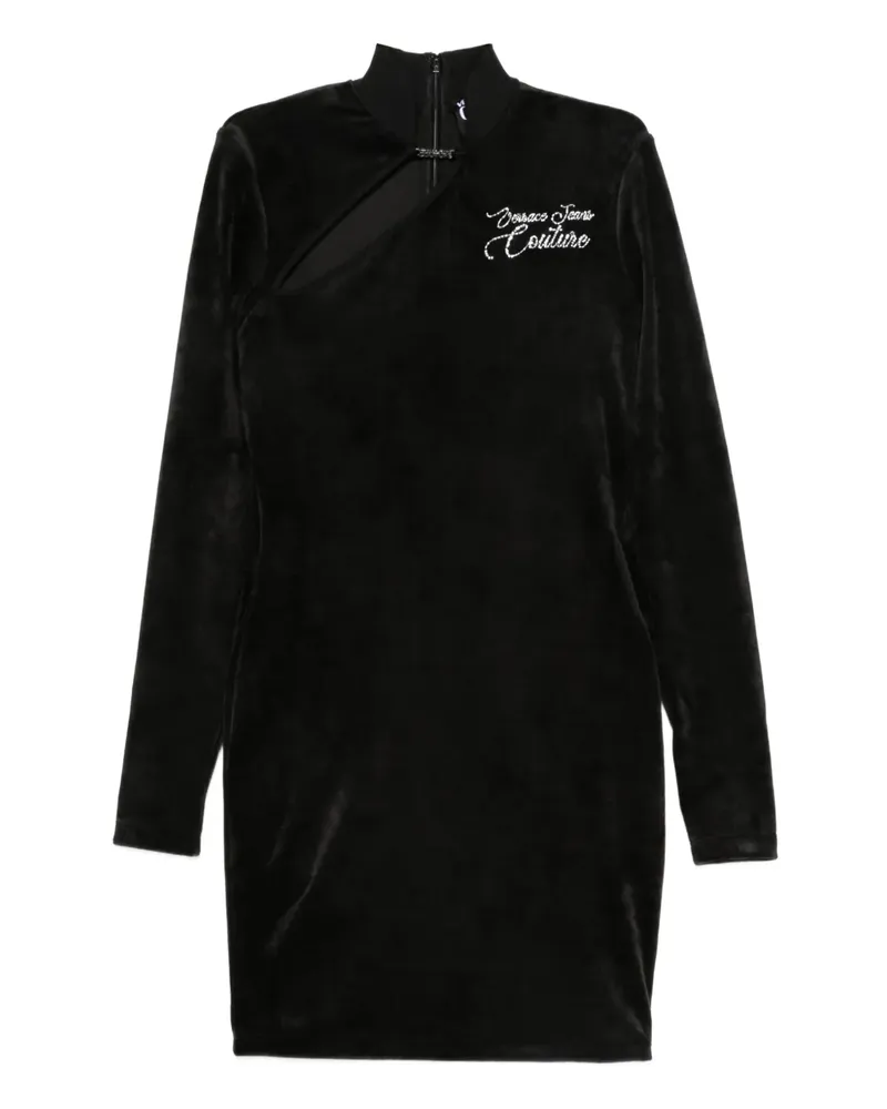Versace Jeans Midikleid mit Cut-Outs - Schwarz Schwarz