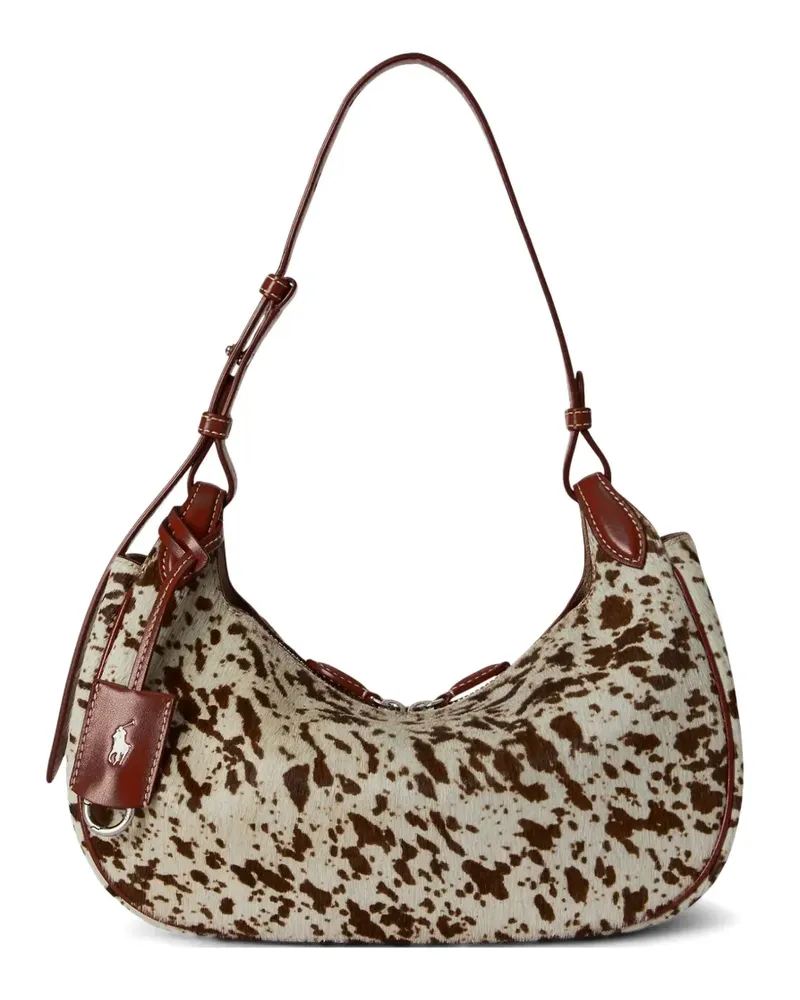Ralph Lauren Schultertasche mit Logo - Nude Nude