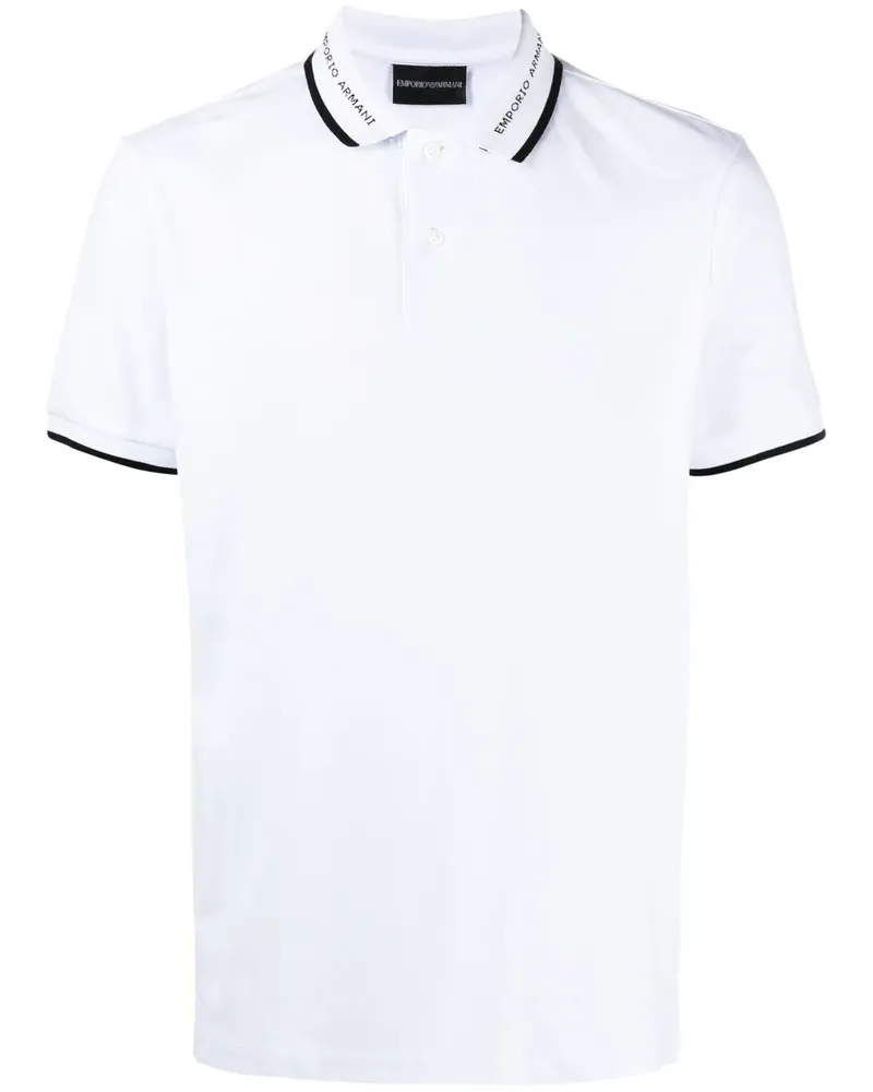 Emporio Armani Poloshirt mit Stretchanteil - Weiß Weiß