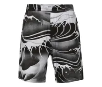 Shorts mit Wellen-Print