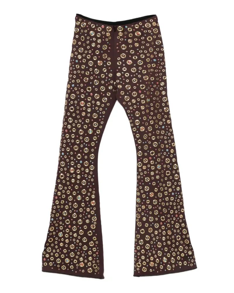 Oséree embellished flared trousers - Braun Braun