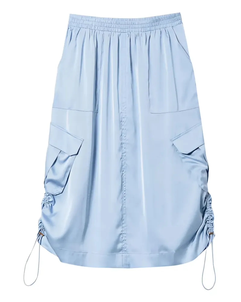 Twin-Set Midirock mit Kordelzug - Blau Blau