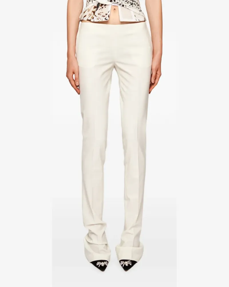 Blumarine Slim-Fit-Hose mit verdecktem Verschluss - Weiß Weiß